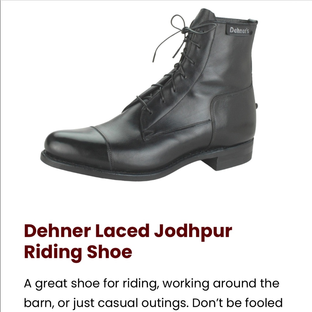 Dehner’s laced riding shoe